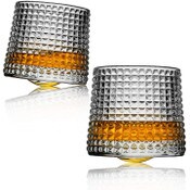 Wholesale - 2pc LOVWISH ROTATING WHISKEY GLASS SET C/P 24